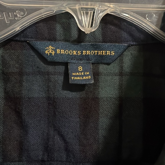 Brooks Brothers Women’s Plaid Top with Ruffle Detail - Picture 3 of 5